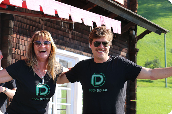 Deon Digital team members having fun
